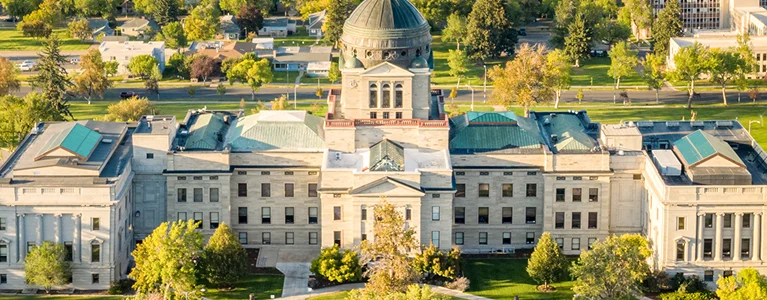 a large building with a dome on top